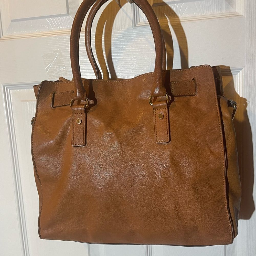 MICHAEL KORS Hamilton Brown Pebbled Leather large Tote  /Shoulder Bag. - Picture 4 of 16